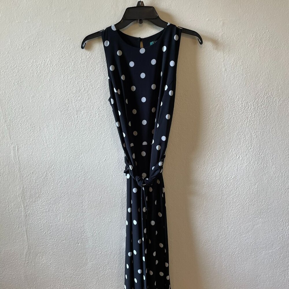 LAUREN Ralph Lauren Dress. Black with White Polka Dot, size 6